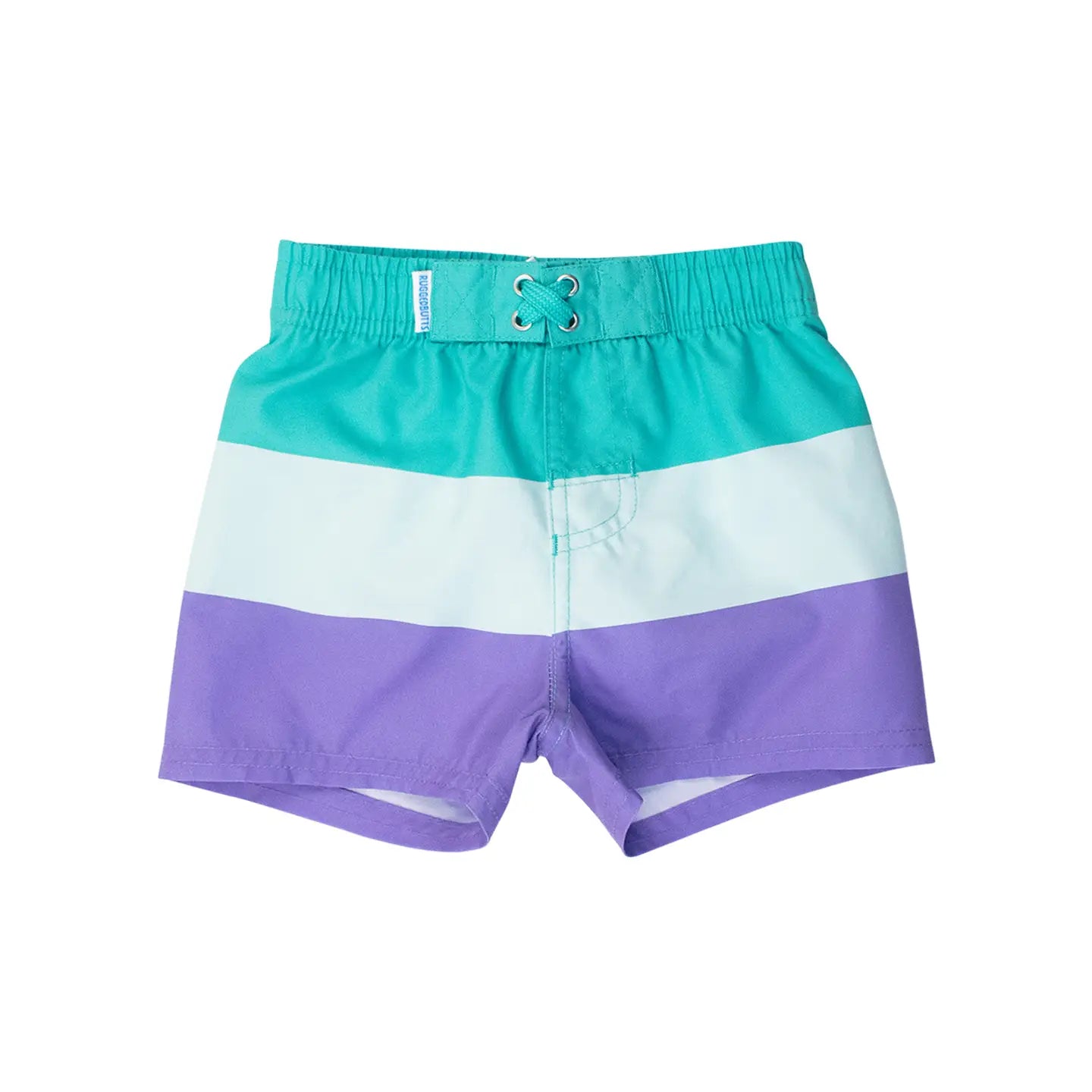Ruffle Butts Colorblock Swim Trunks