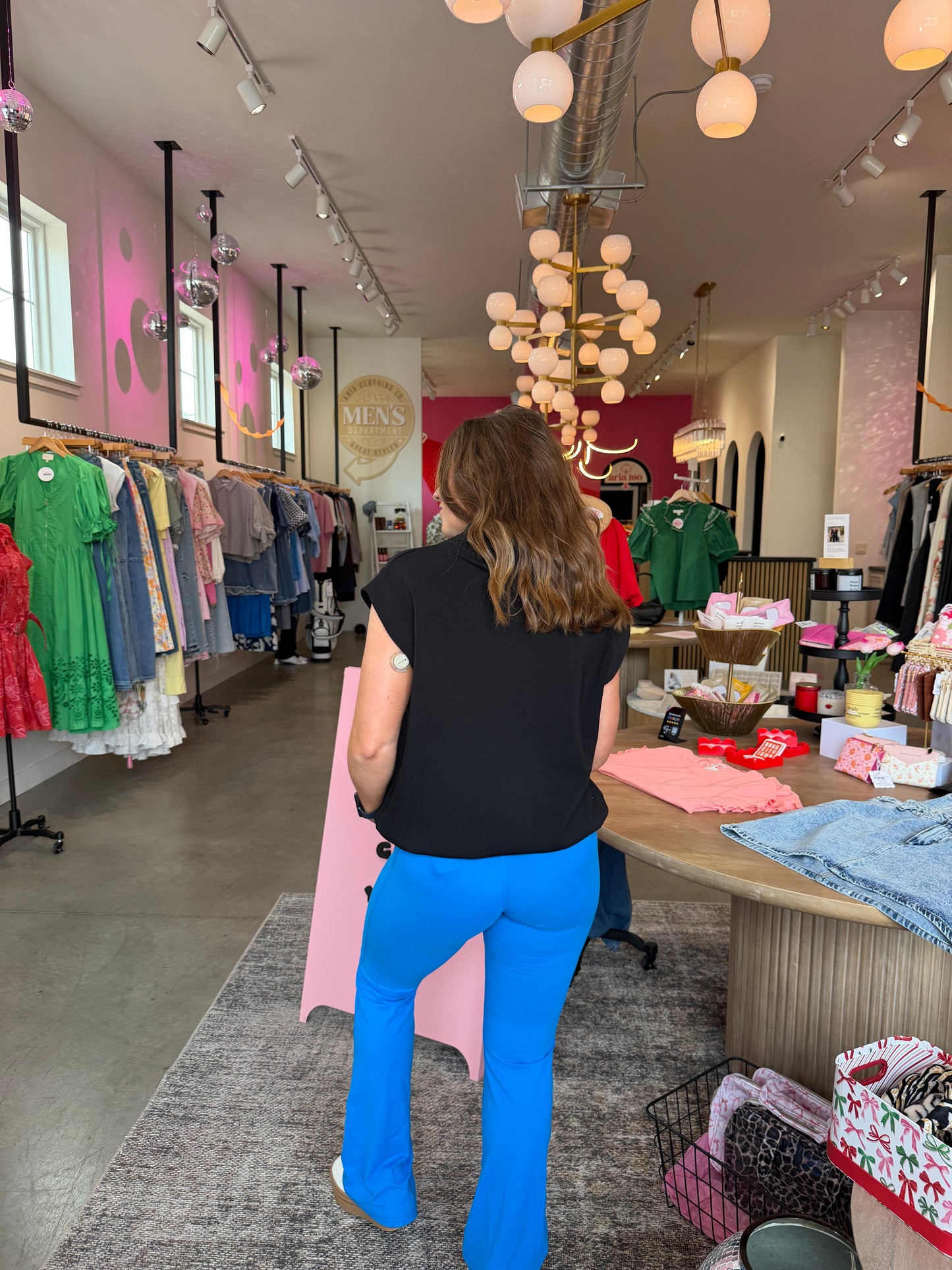 Sonic Blue Bell Bottom Yoga Pants