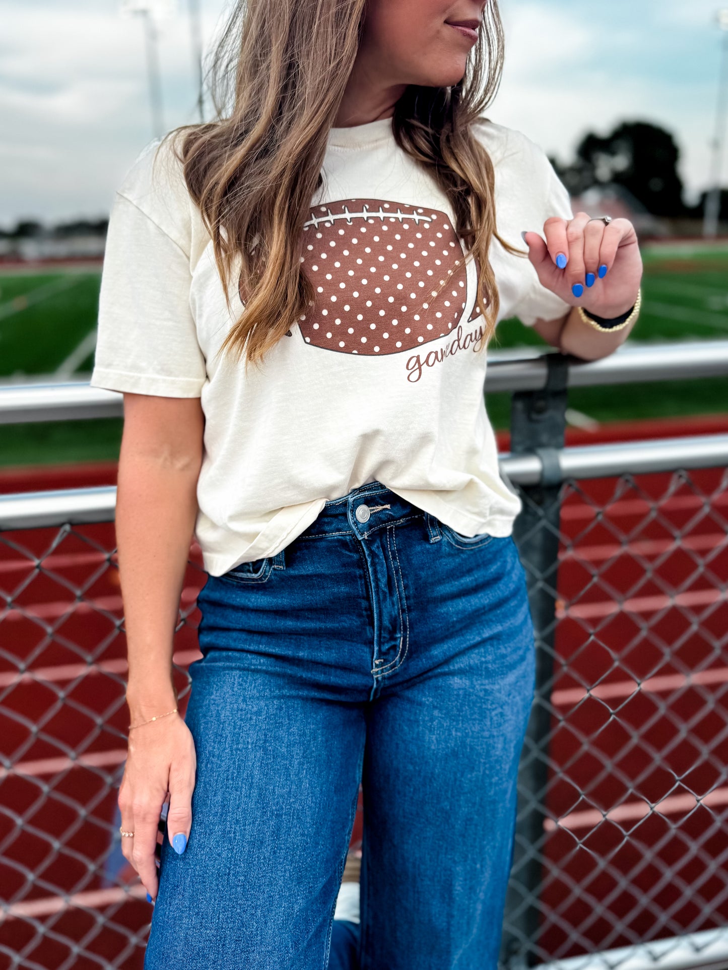 Polka Dot Football Tee