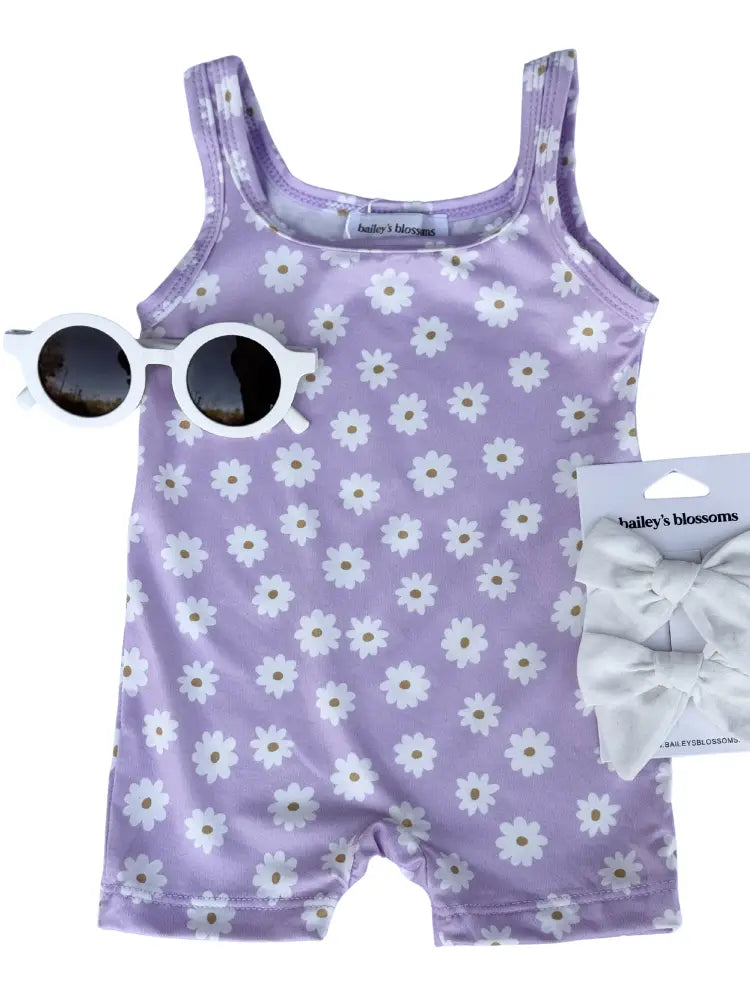 Lavender Bloom Leotard Tank