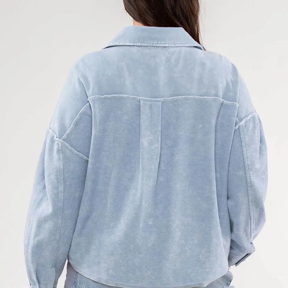 Blue Vintage Patchwork Shacket