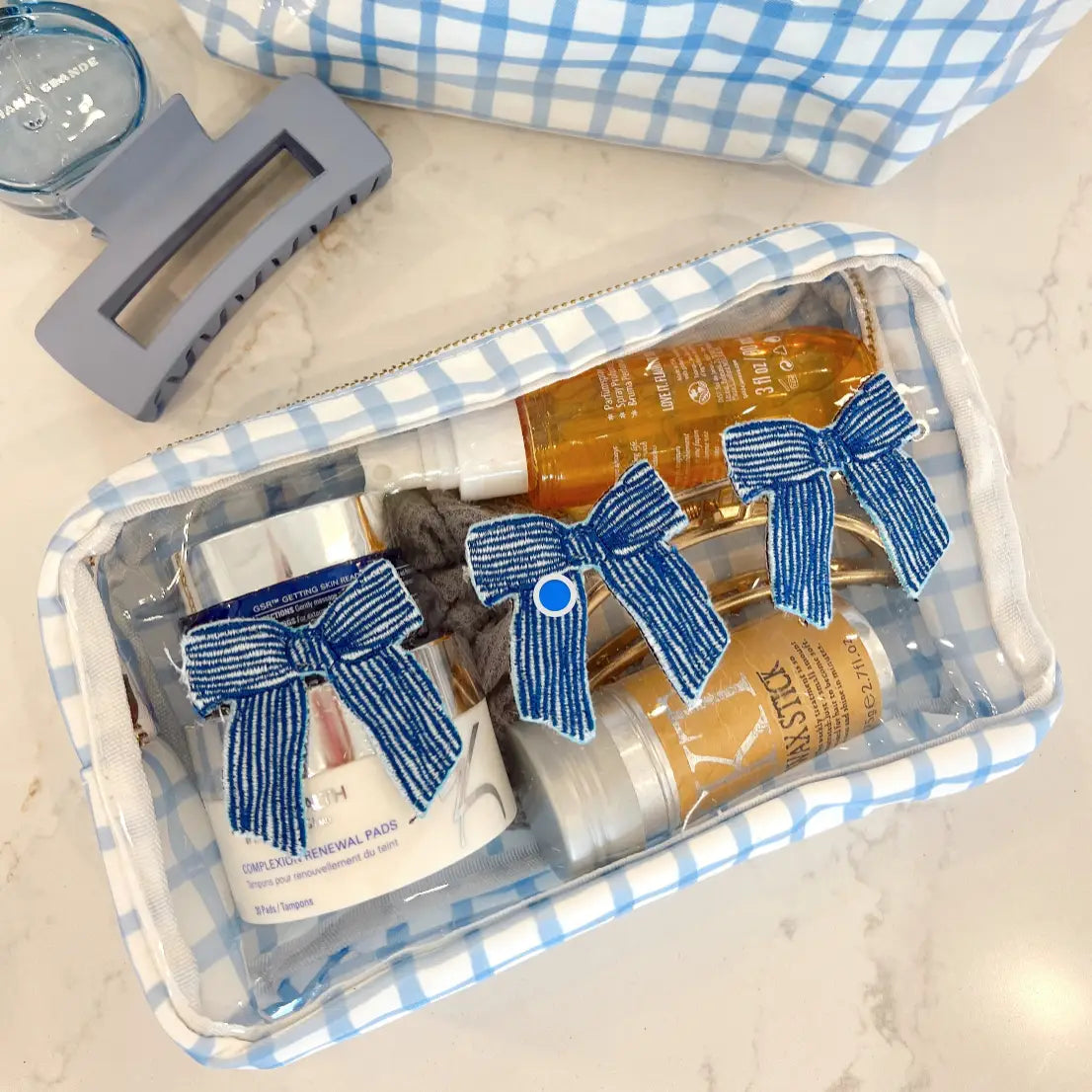 3 Bow Trellis Zip Bag