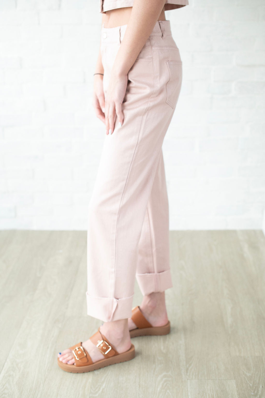 Mauve Shimmer Denim Jeans