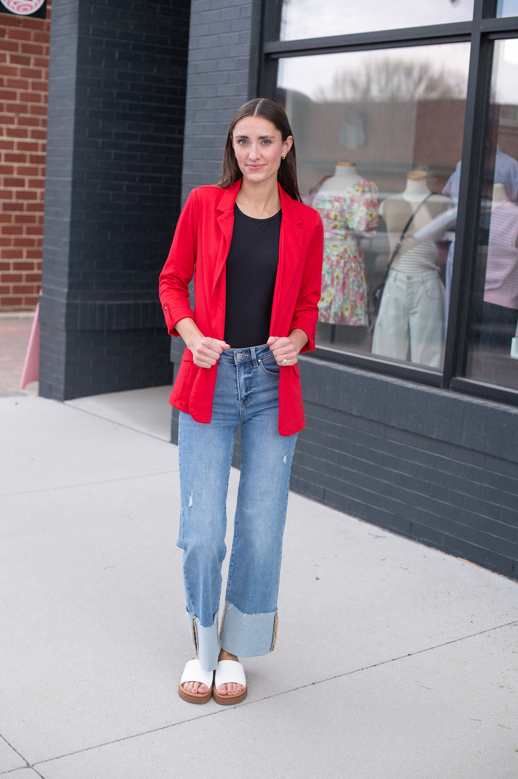Red Ponte Blazer