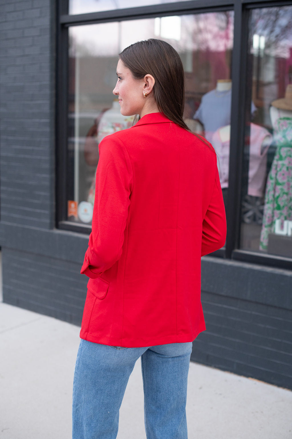 Red Ponte Blazer