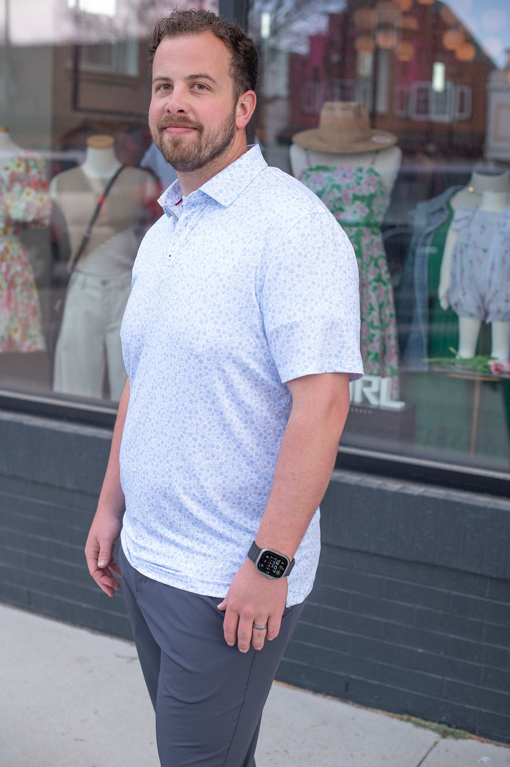 Flag + Anthem Cobbtown Blue Floral Polo