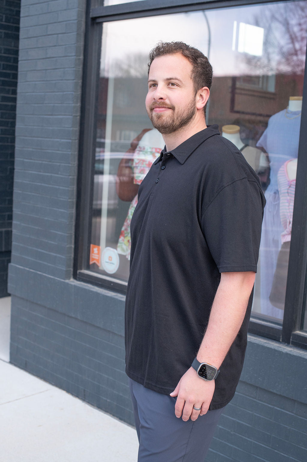 True Classic Black Cotton Polo
