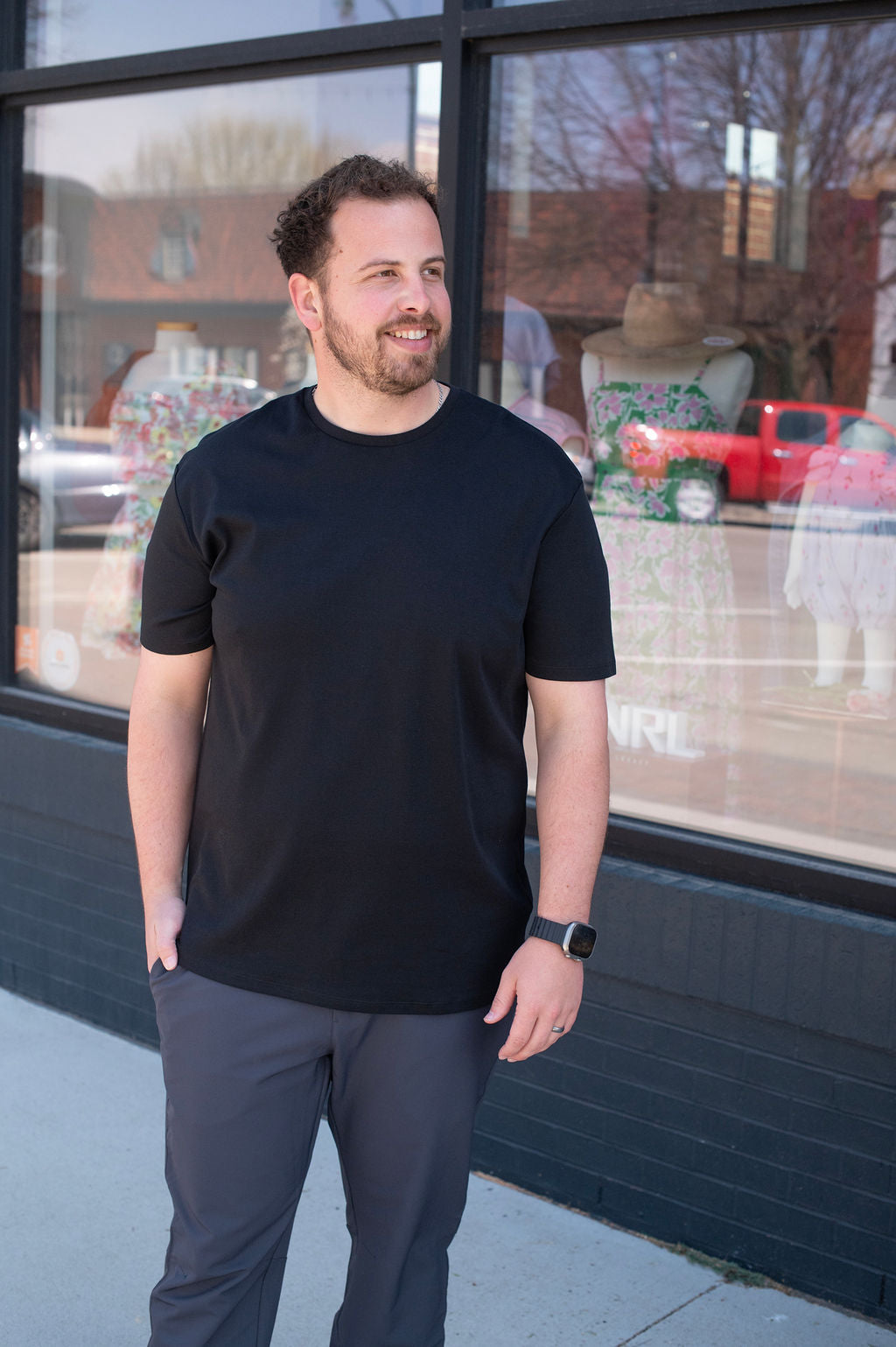 True Classic Prima Cotton Black Tee