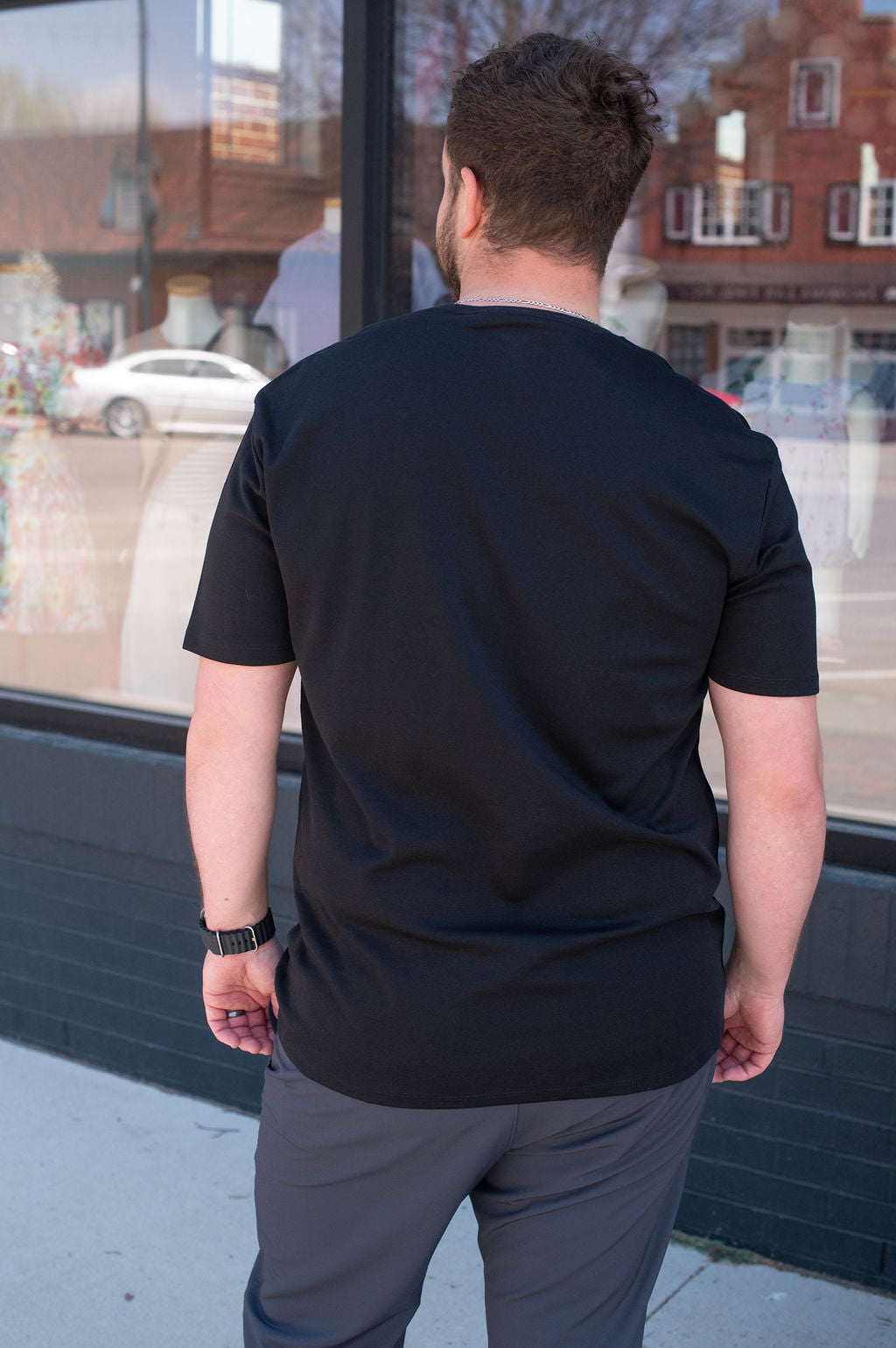 True Classic Prima Cotton Black Tee
