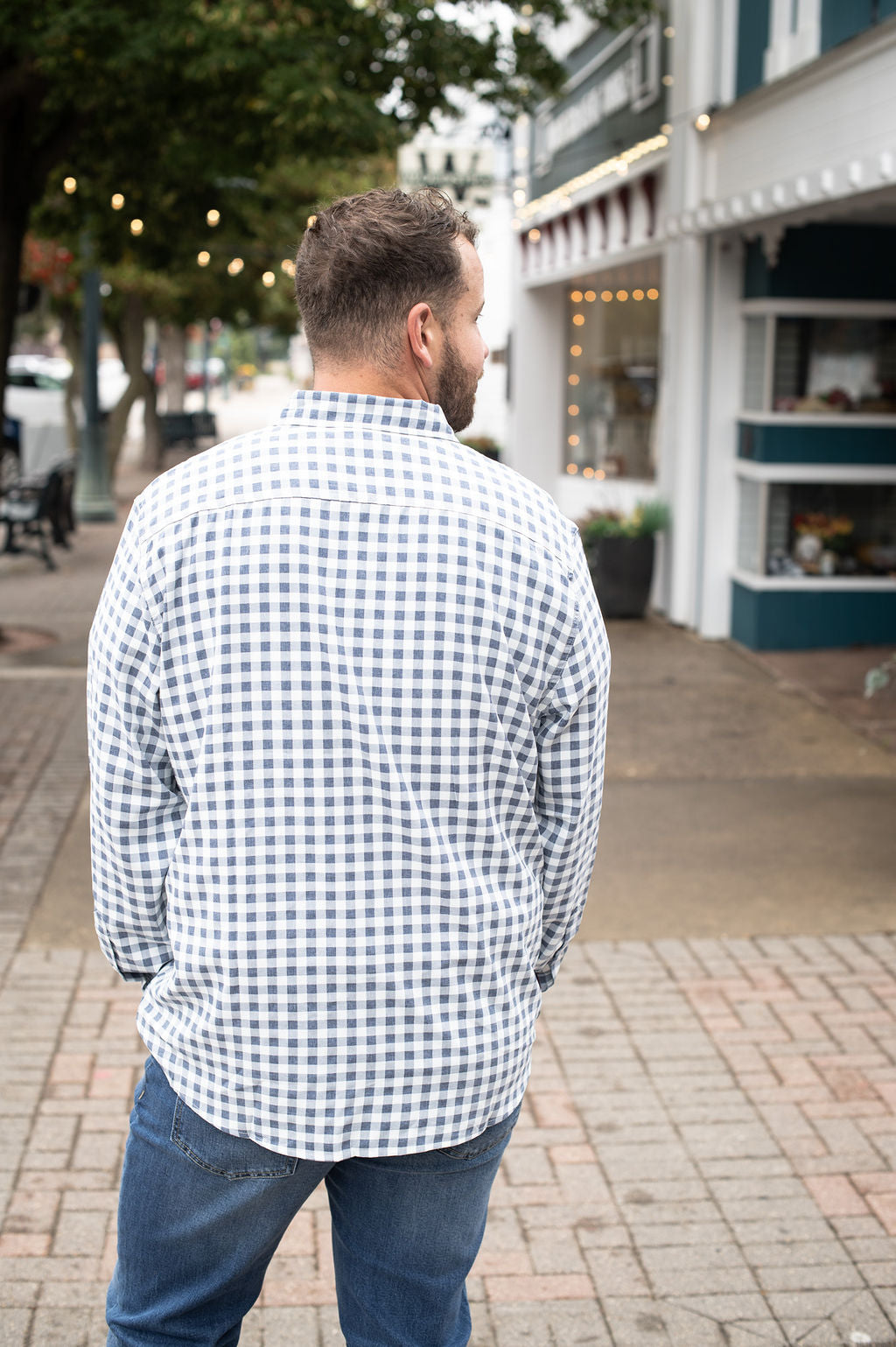 Flag + Anthem Westerly Navy/White Button Down