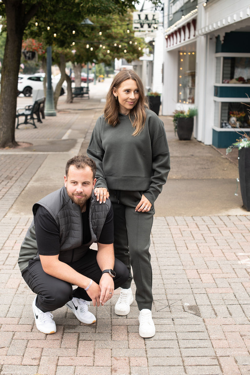 UNRL Vancouver Quilted Vest Green