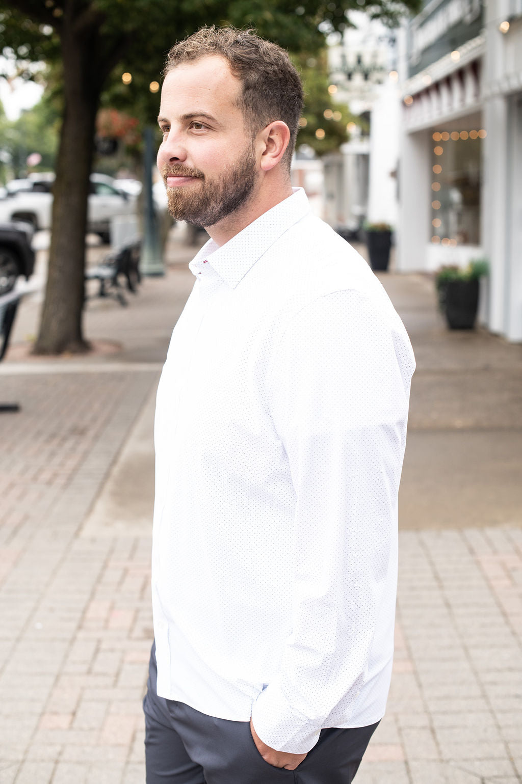 Flag + Anthem Loretto Dot White Button Down