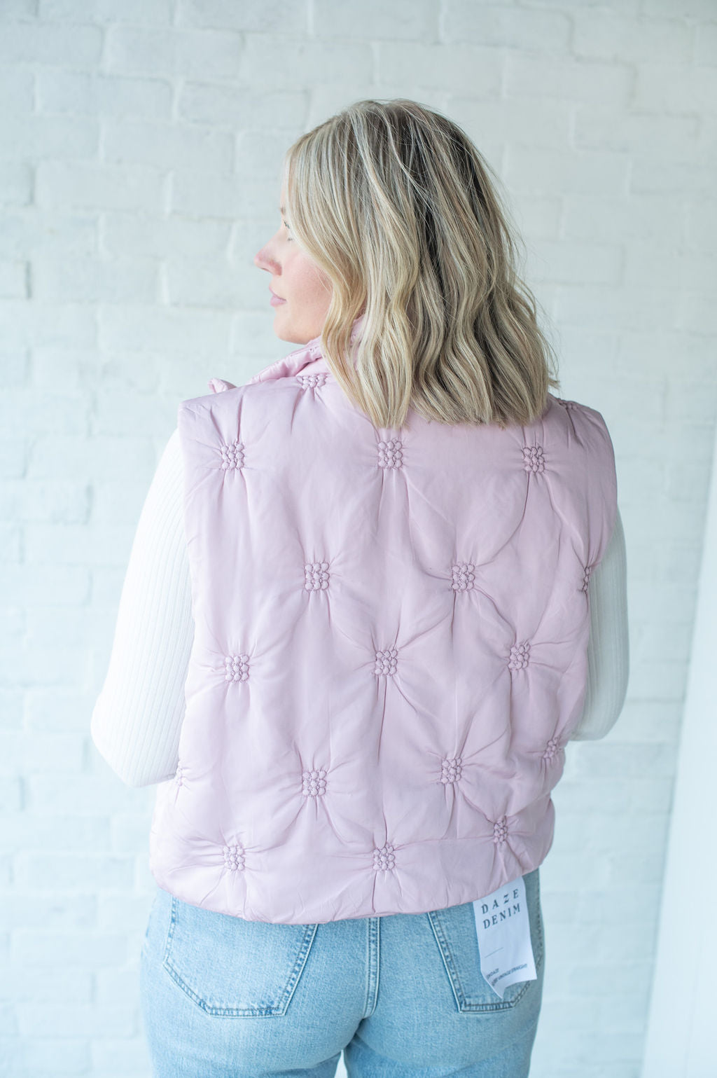 Dusty Rose Puffer Vest