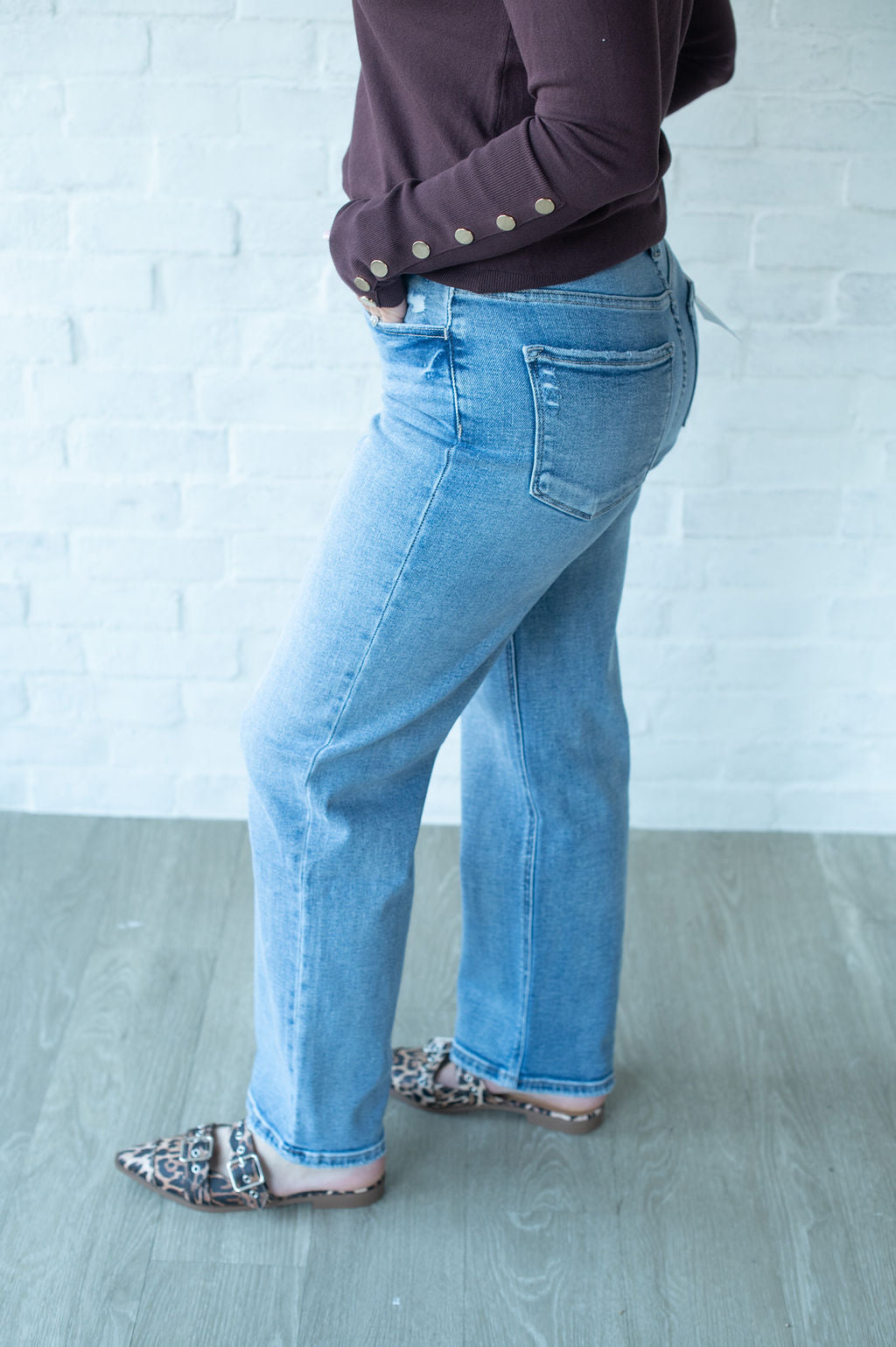 Vervet High Rise Wide Leg Jeans