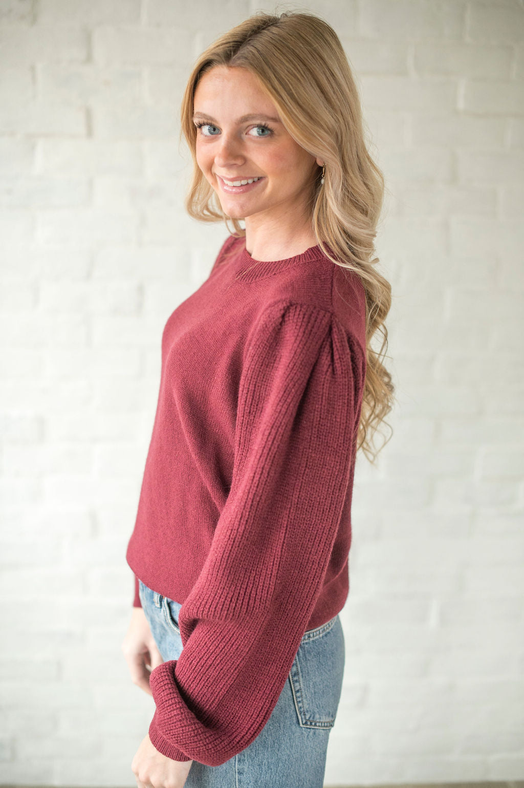 Burgundy Basic Sweater