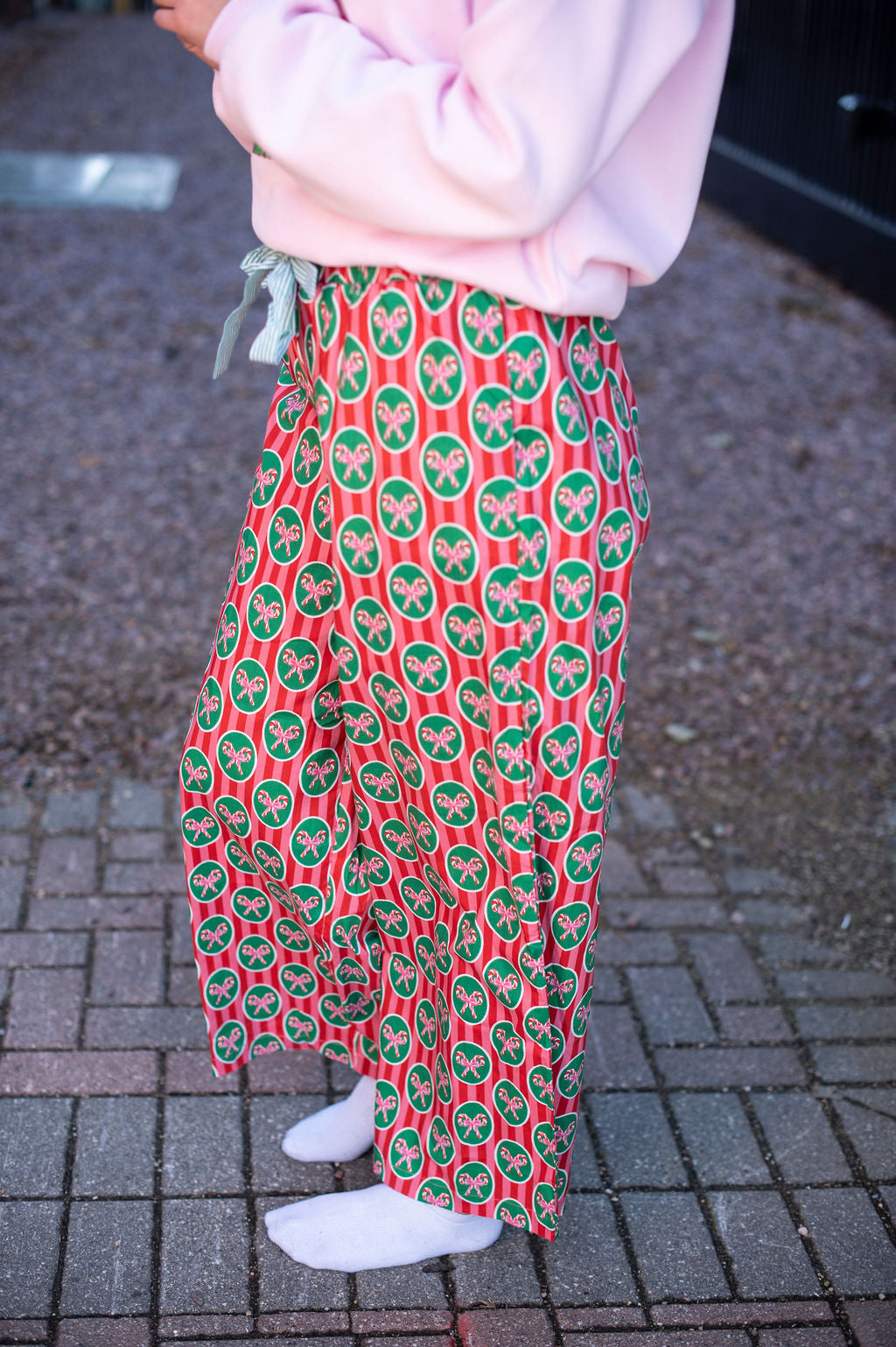 Green Candy Cane PJ Pants