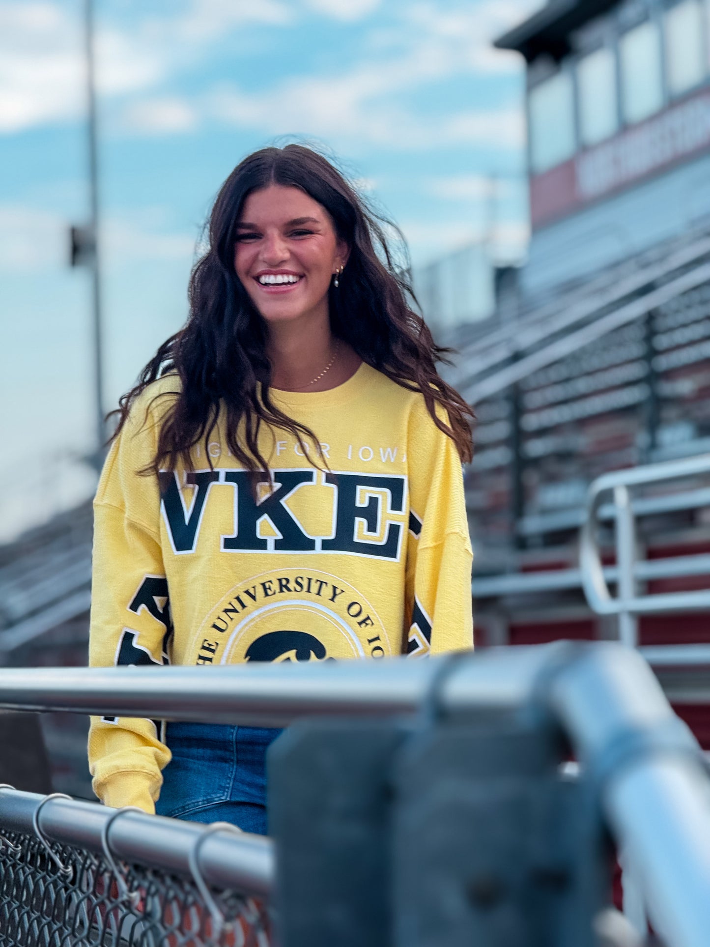 Iowa Hawkeyes Cropped LS Tee