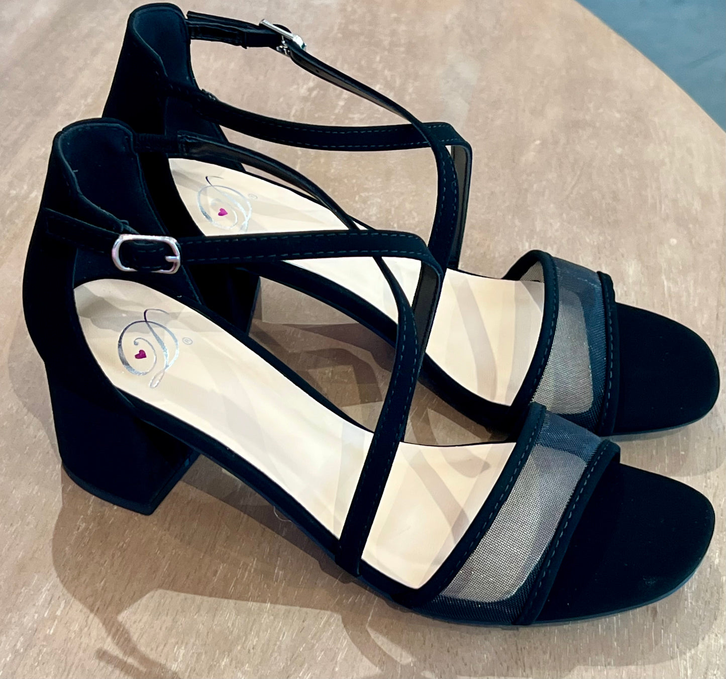 Black Strappy Heel