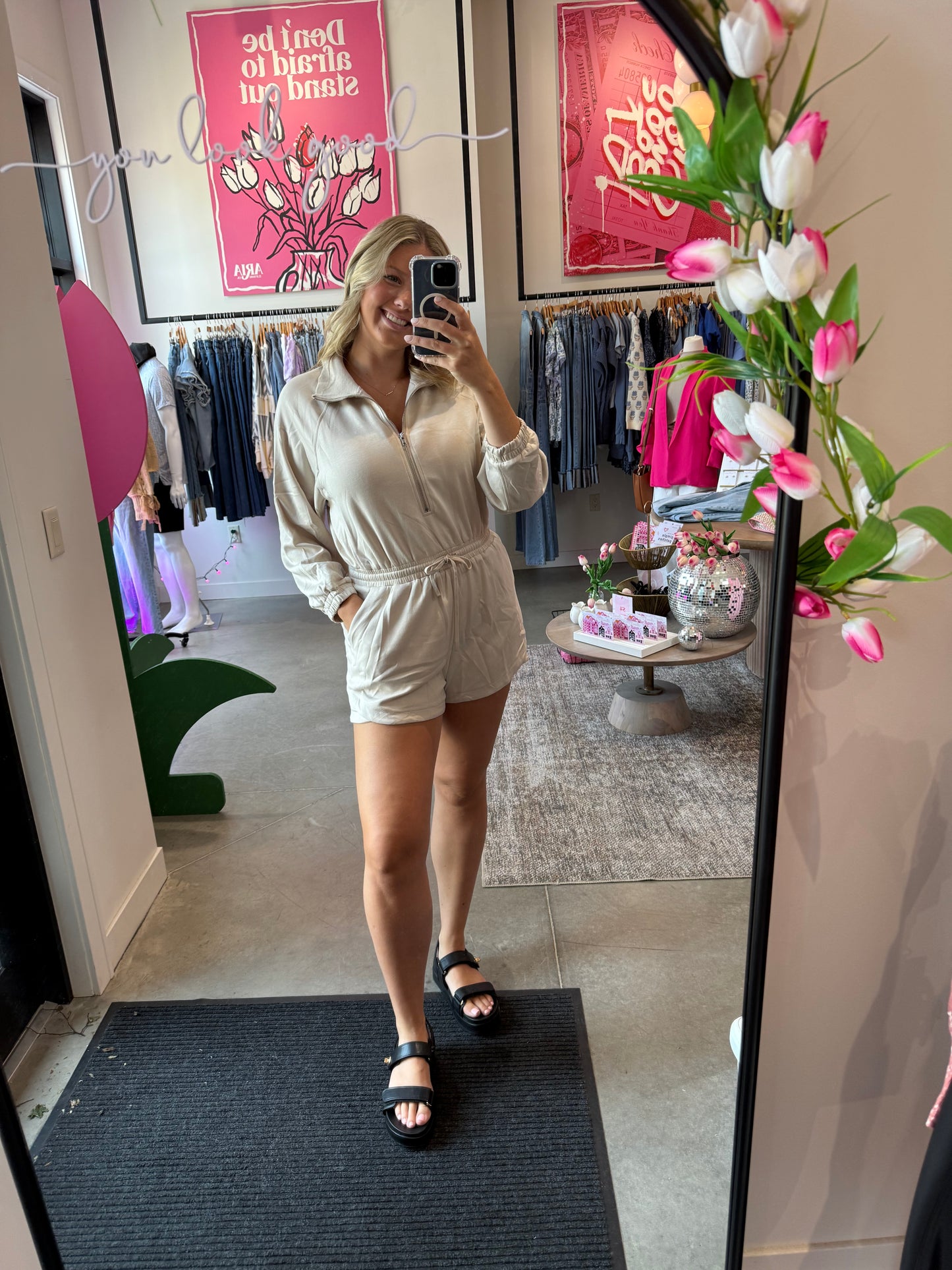 Oatmeal Scuba Romper