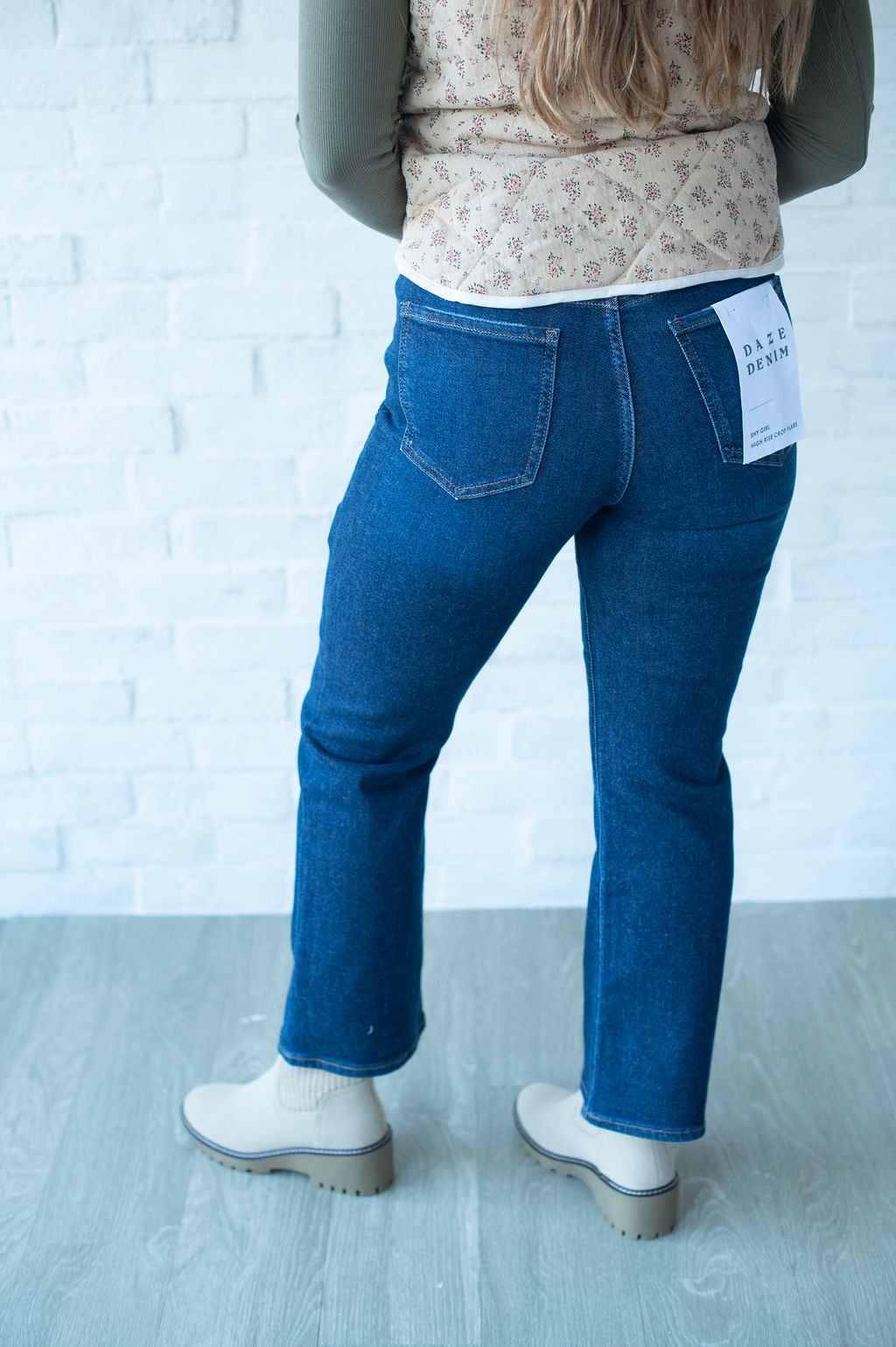 Daze Shy Girl Cropped Flare Jeans