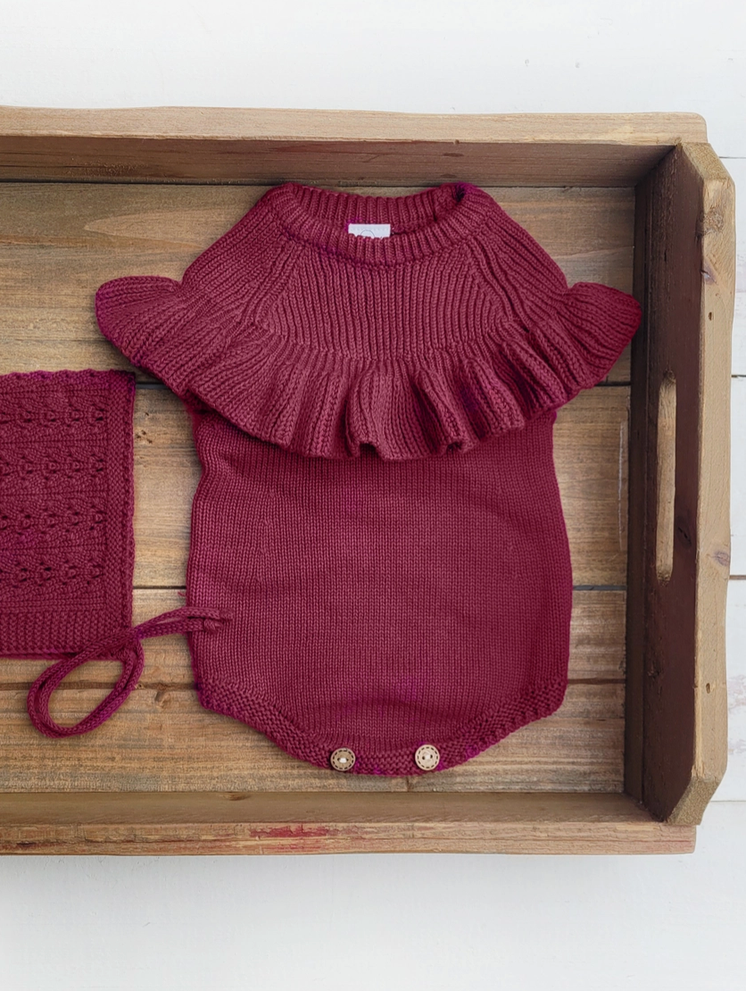 Cranberry Knit Romper