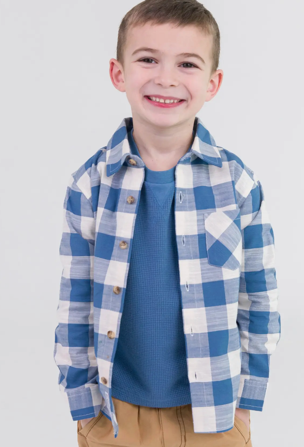 Blue Checkered Button Down