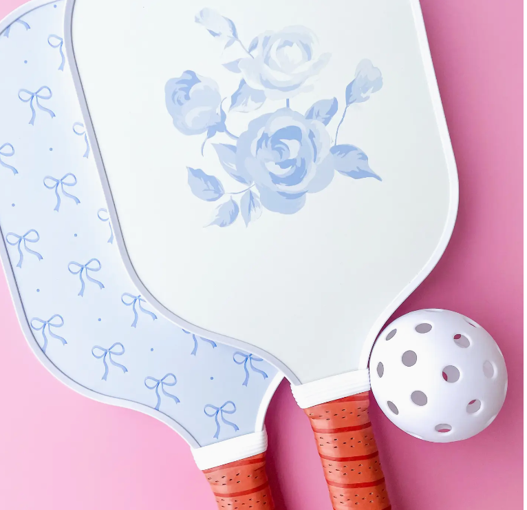 Blue Bow Pickelball Paddle