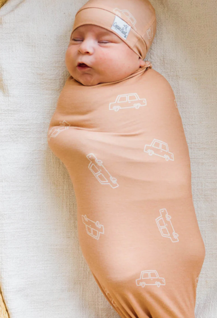 Copper Pearl Cooper Knit Swaddle Blanket