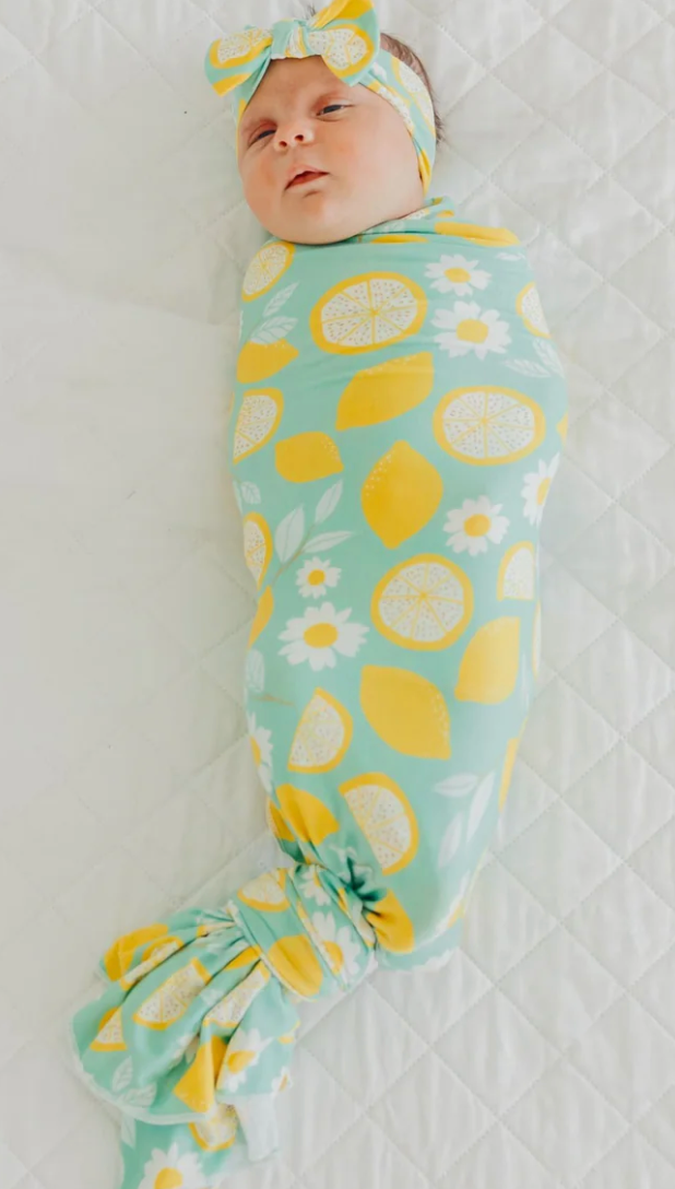 Copper Pearl Lemon Swaddle Blanket