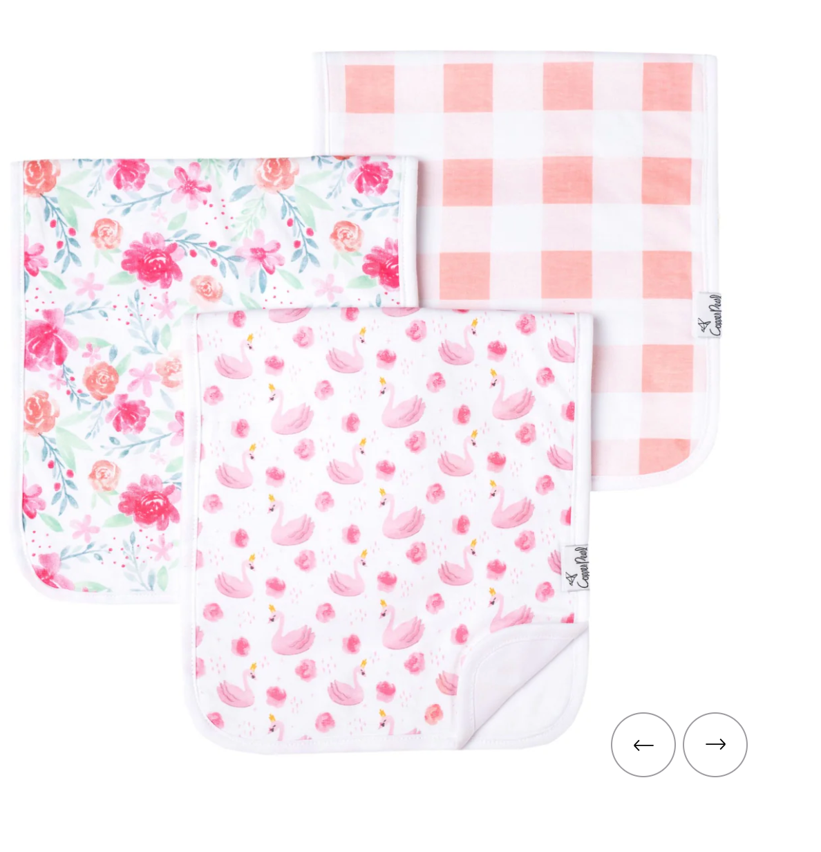 Copper Pearl June Burp Cloths