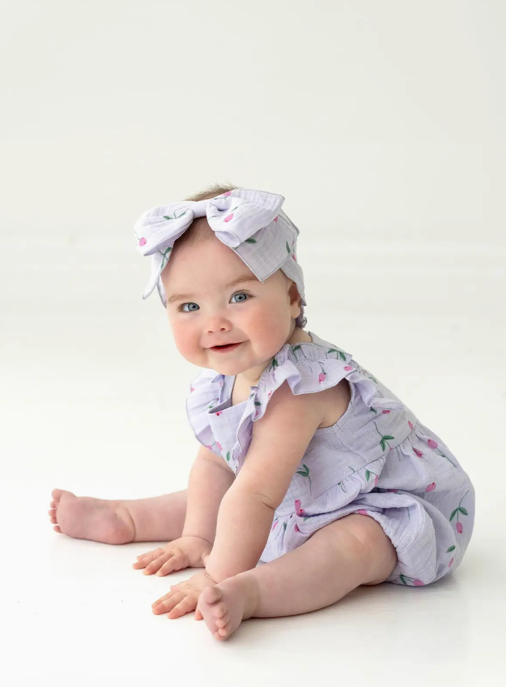 Tiny Tulip Purple Romper