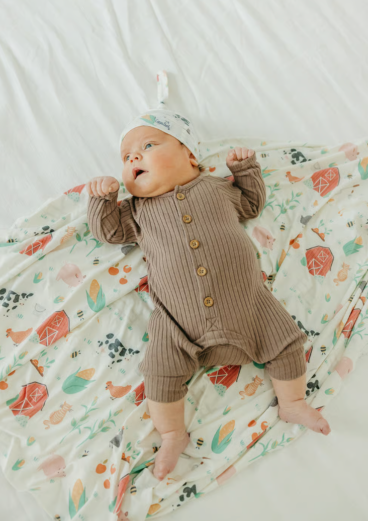 Copper Pearl Farmstead Swaddle Blanket