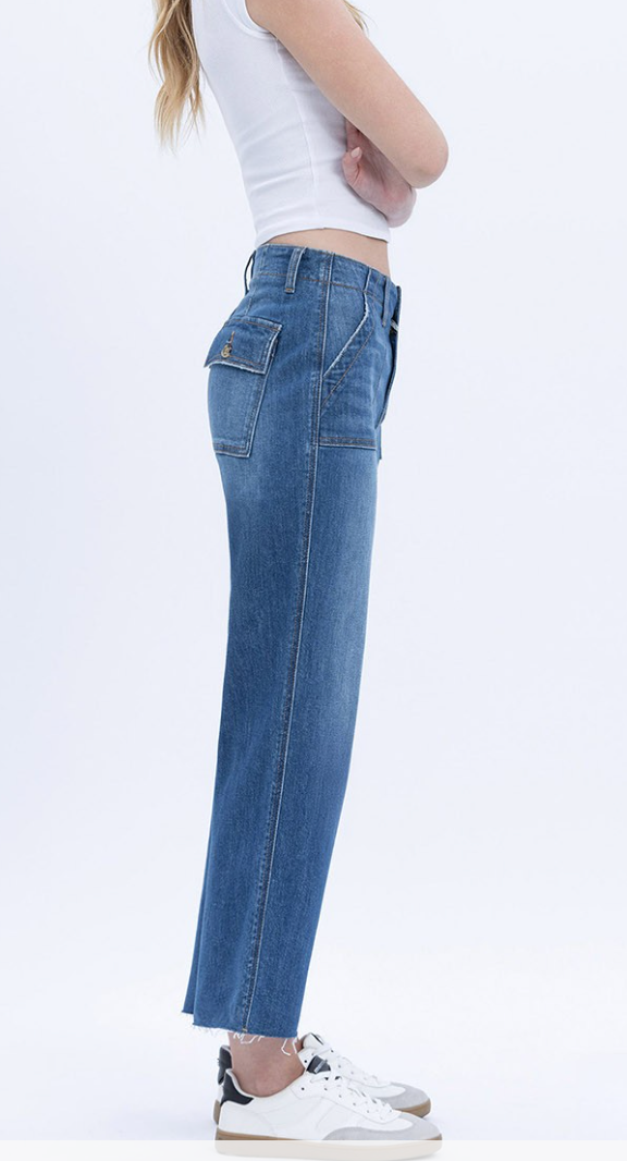 Vervet High Rise Crop Utility Jeans