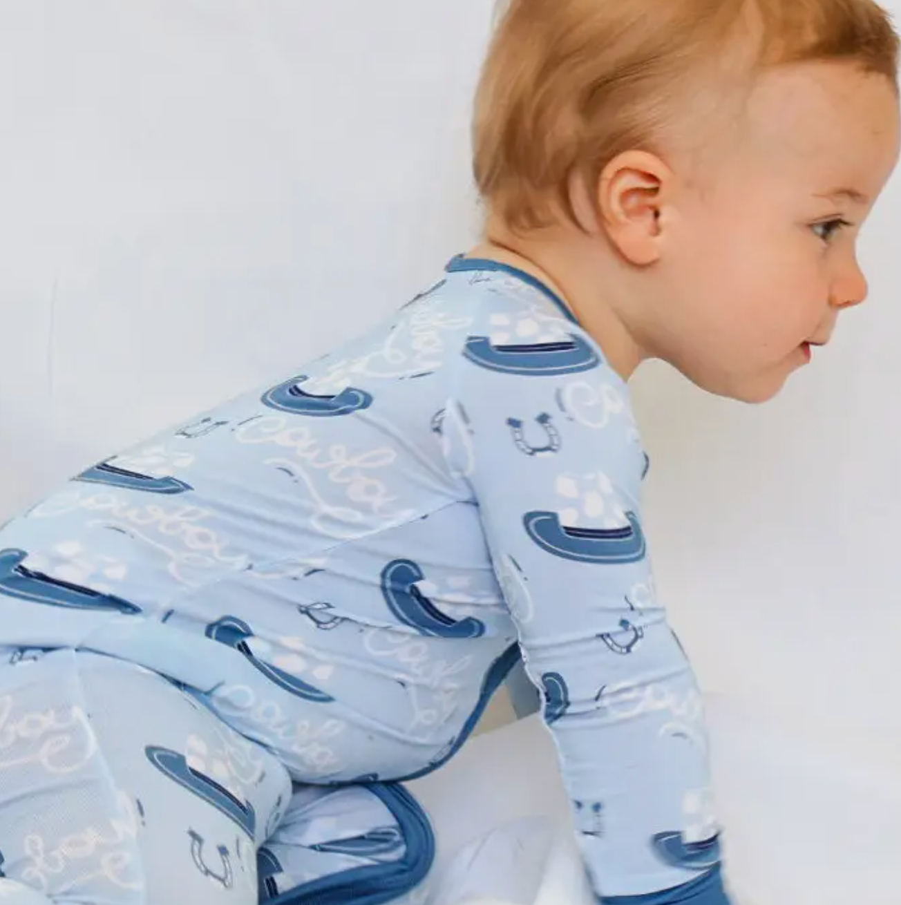 Bamboo Blue Cowboy Onesie