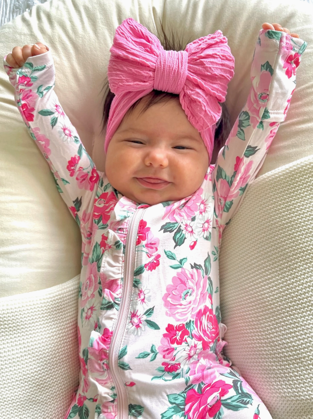 Angel Dear Bamboo Pink Floral Onesie