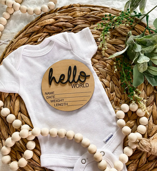 Hello World Baby Announcement