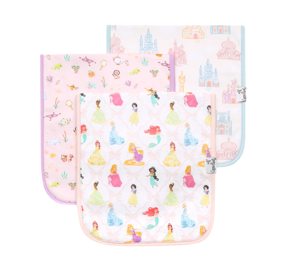 Copper Pearl Disney Princess Burp Cloths