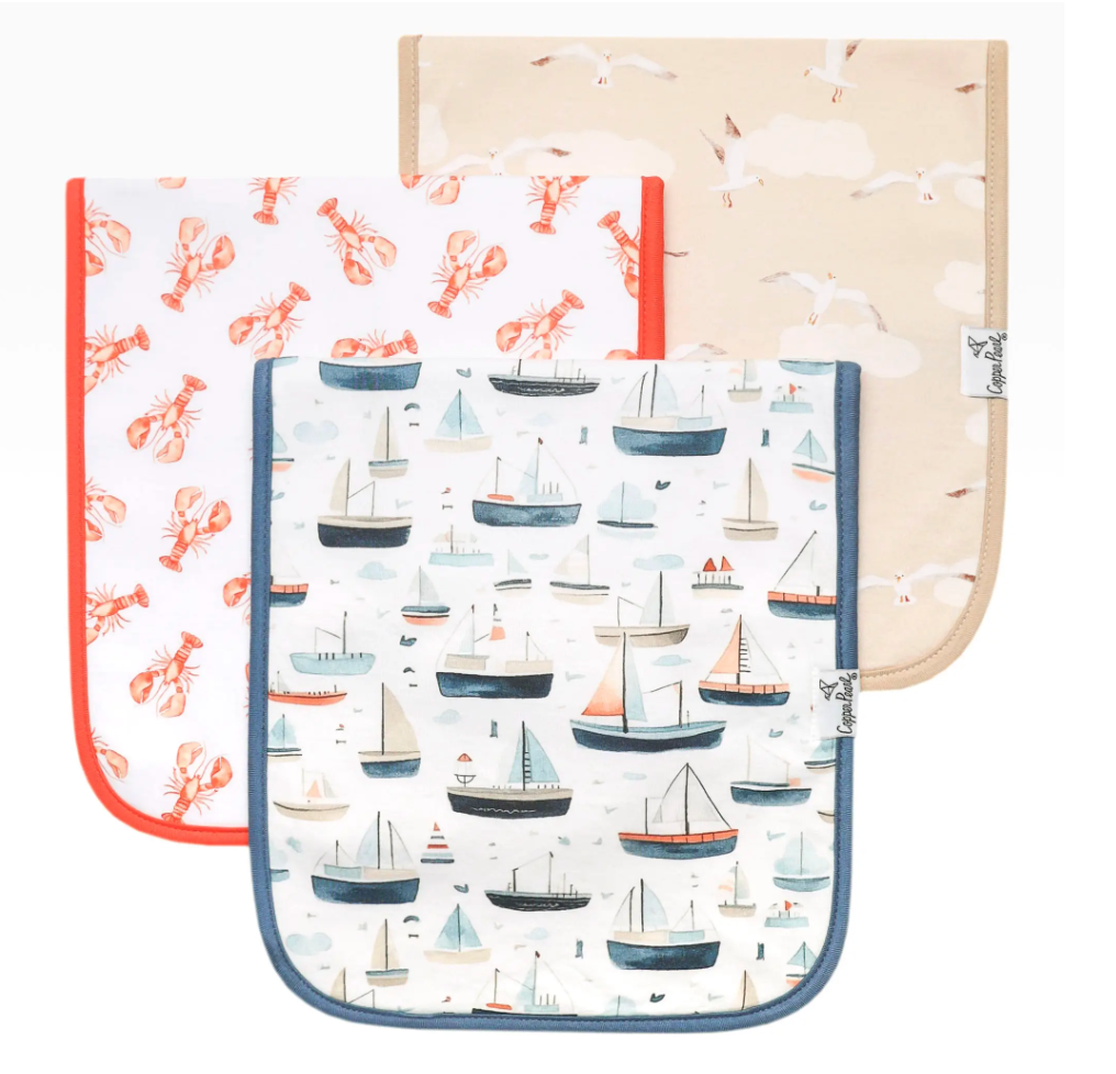 Copper Pearl Fisher Burp Cloths