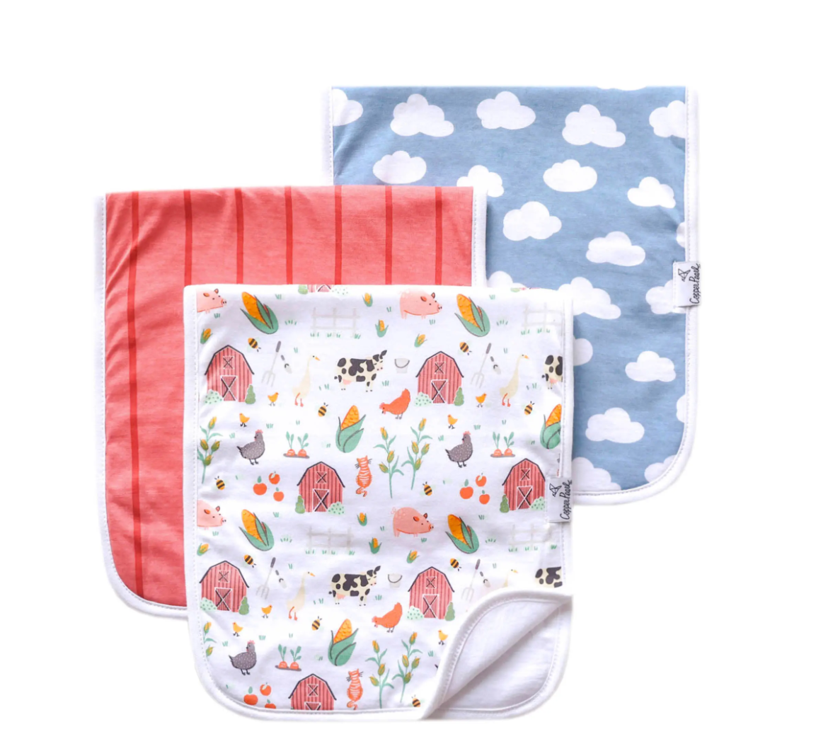 Copper Pearl Farmstead Burp Cloths
