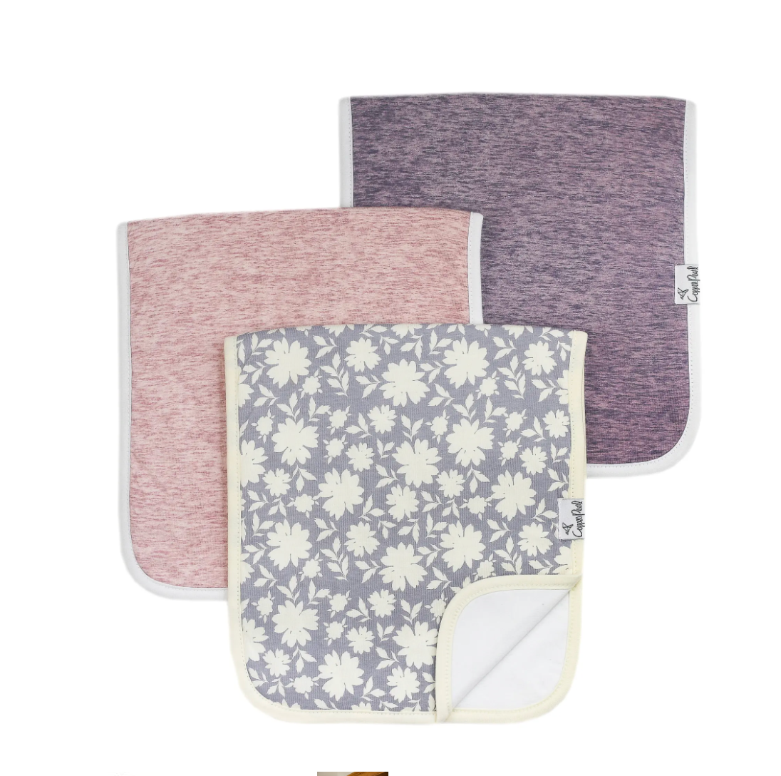 Copper Pearl Lacie Burp Cloths