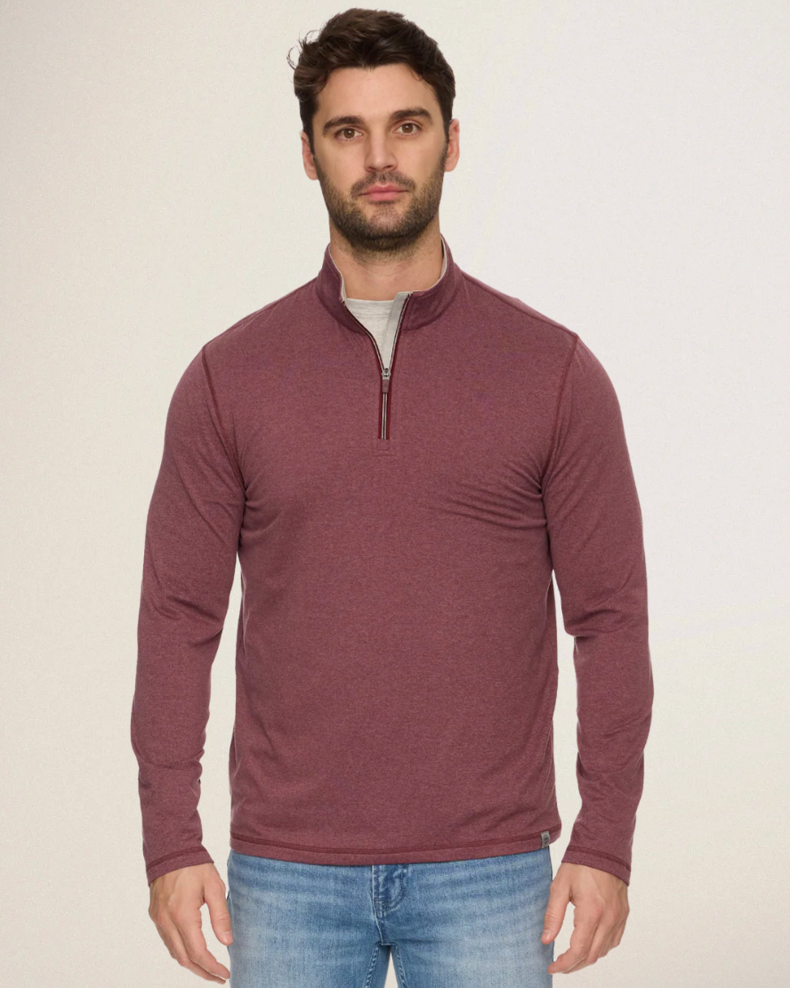 Flag + Anthem Maroon Clutch 1/4 Zip