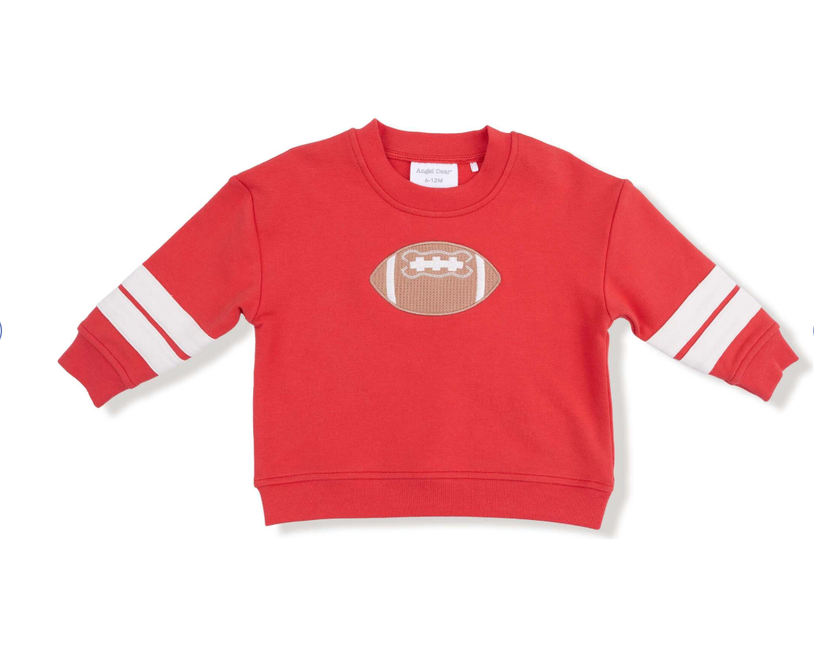 Angel Dear Red French Terry Varsity Crew