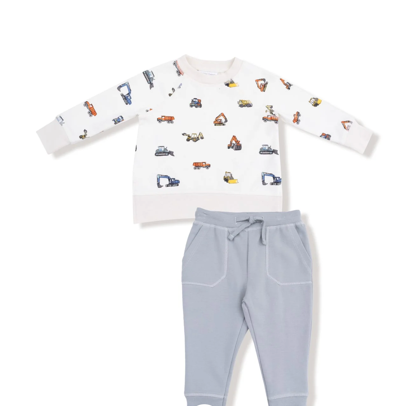 Angel Dear Mini Tractors Crew + Jogger Set