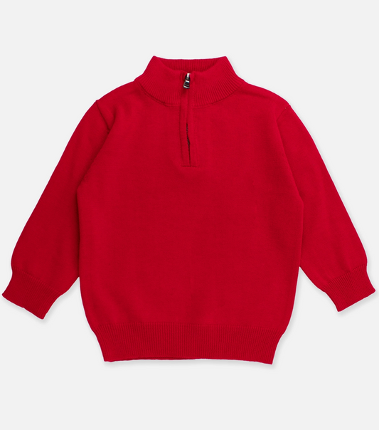 Ruffle Butts Red Quarterzip