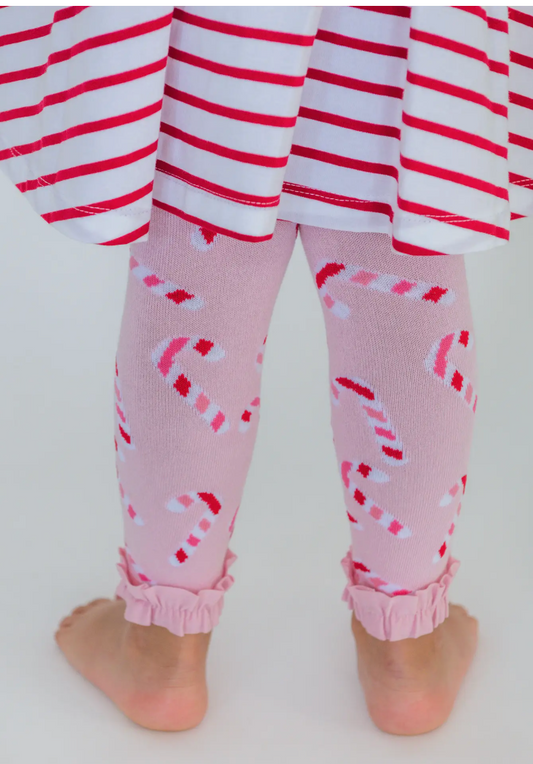 Ruffle Butts Candy Cane Leggings