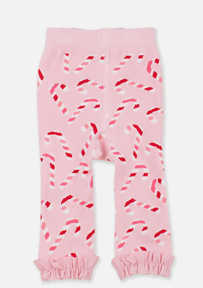 Ruffle Butts Candy Cane Leggings