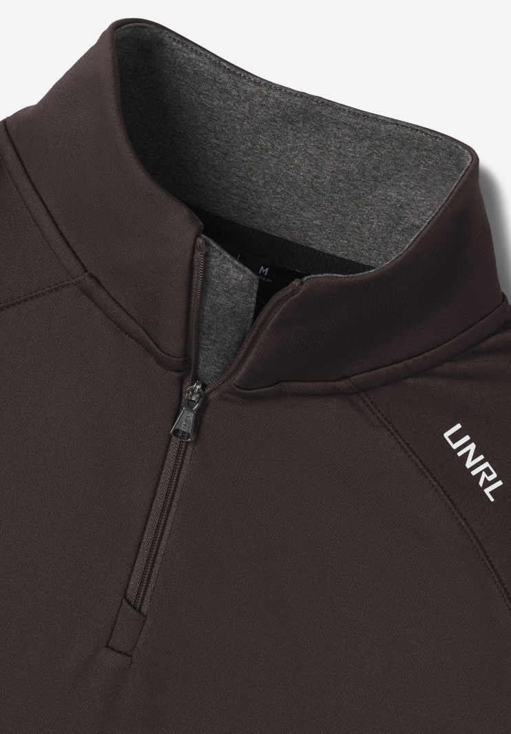 UNRL Espresso Interlock Quarterzip