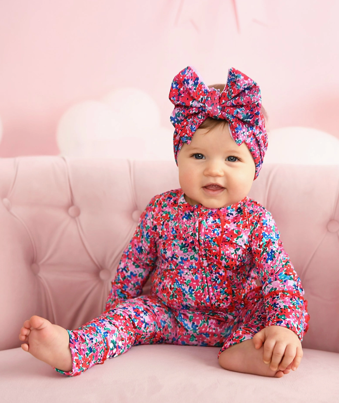 Gigi + Max Juliette Floral Bamboo Onesie