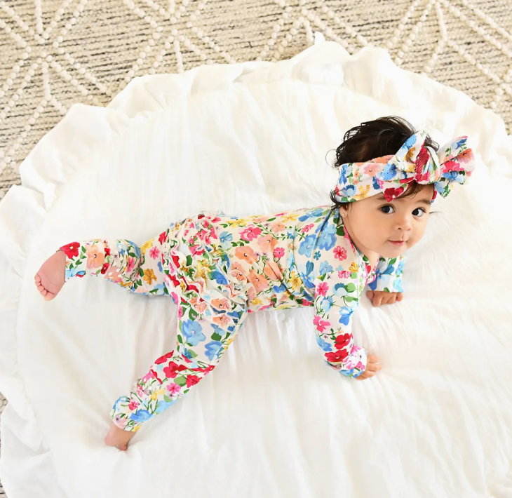 Kaylee Multi Floral Bamboo Onesie
