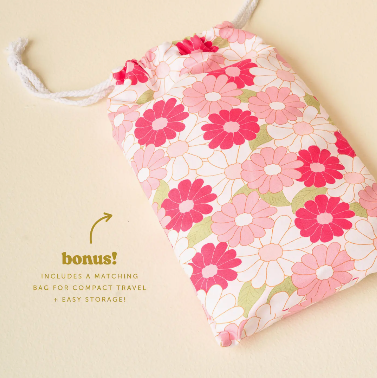 XL Fast Drying Beach Towel Floral Pink